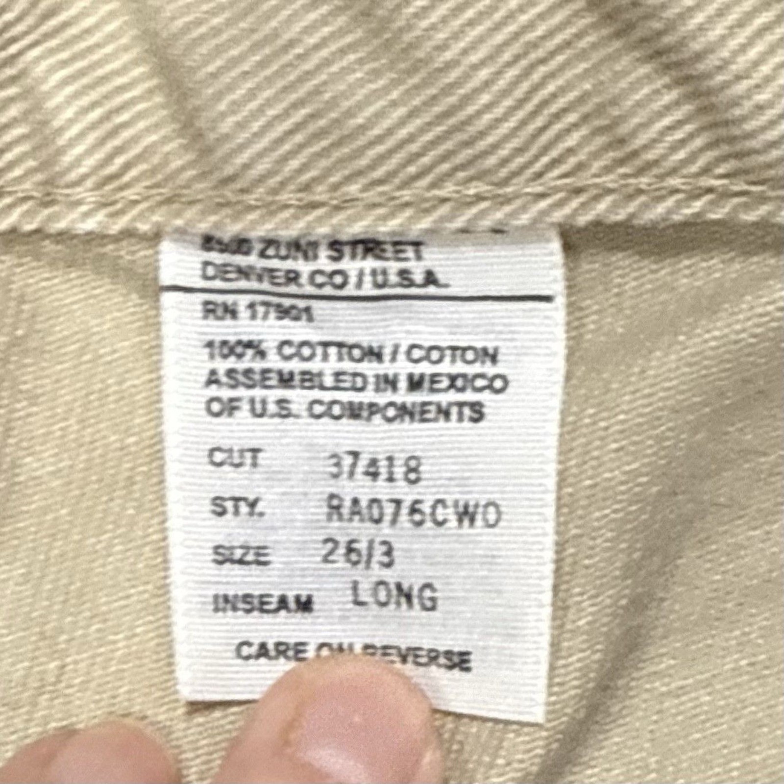 Vintage Authentic Rockies Bareback High Rise Size 3/26 Inseam 34 Khaki Tan