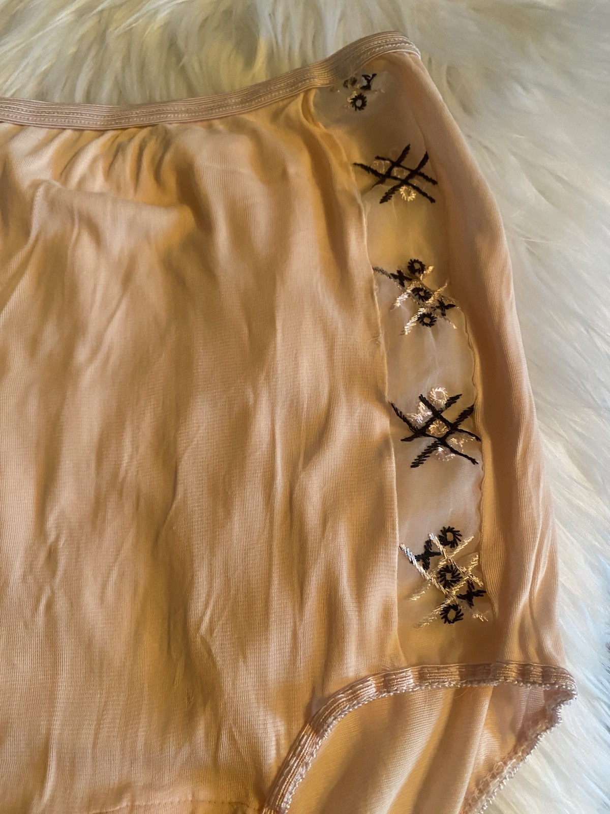 Vintage Stunning 50’s nylon panties Granny High Waist Nylon Underwear Size 6