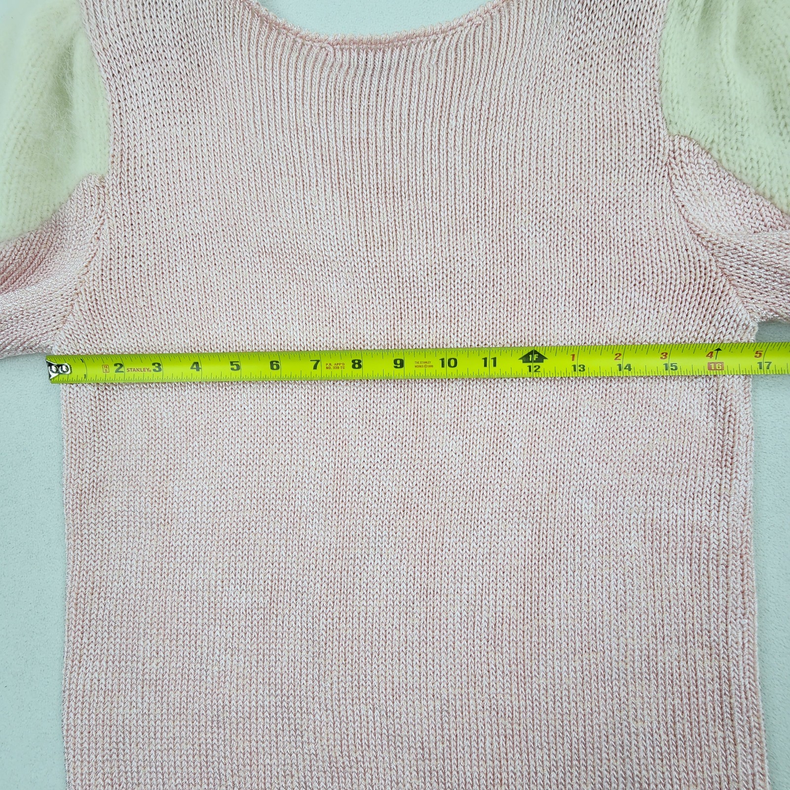 Vtg 80s DACANI Pink Knit Skirt Sweater Set Rhinestones Angora Shoulders Beaded