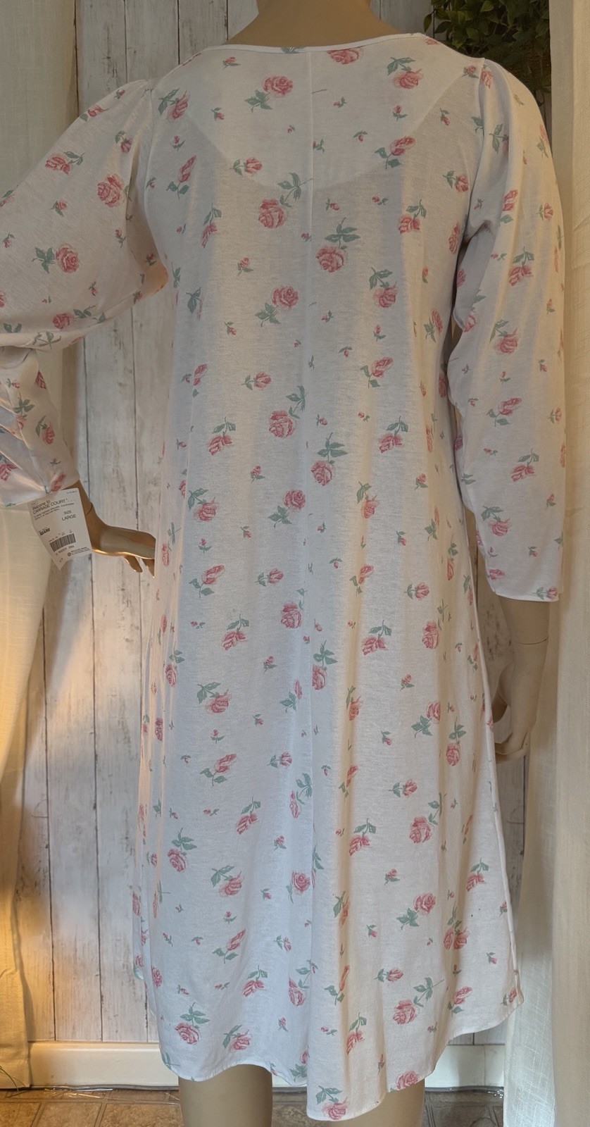 Vintage Sears Carriage Court Cottagecore Prairie Floral Nightgown Large NWT Spot