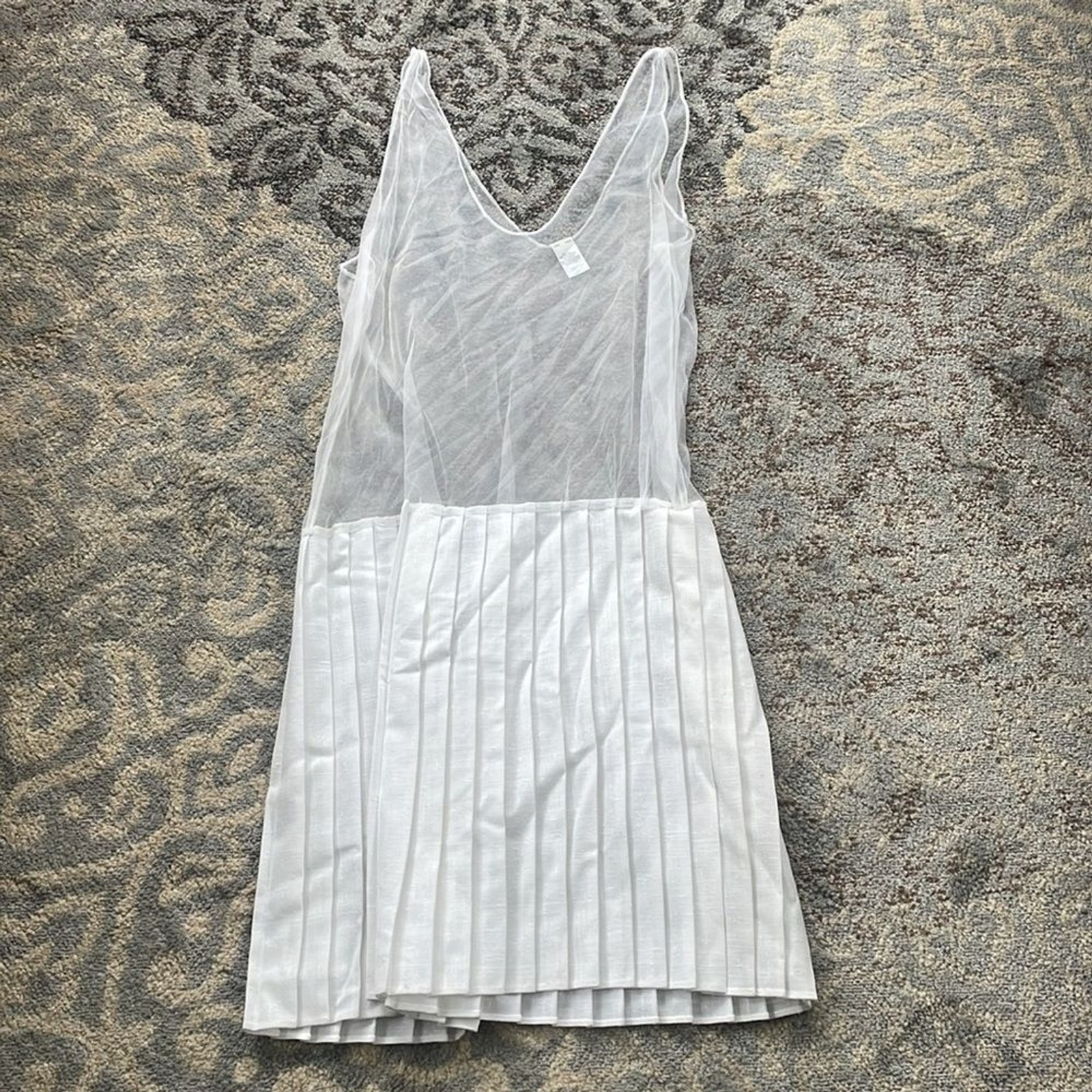 Shelly Michaels Vintage Button Down Dress Navy White 15/16