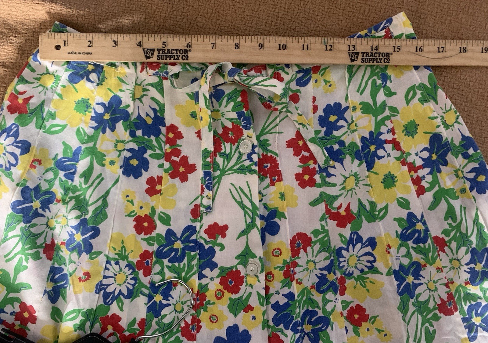Vintage 70s A Line Floral Flare Belted Skirt Boho Cottagecore Medium 8/10 Rare