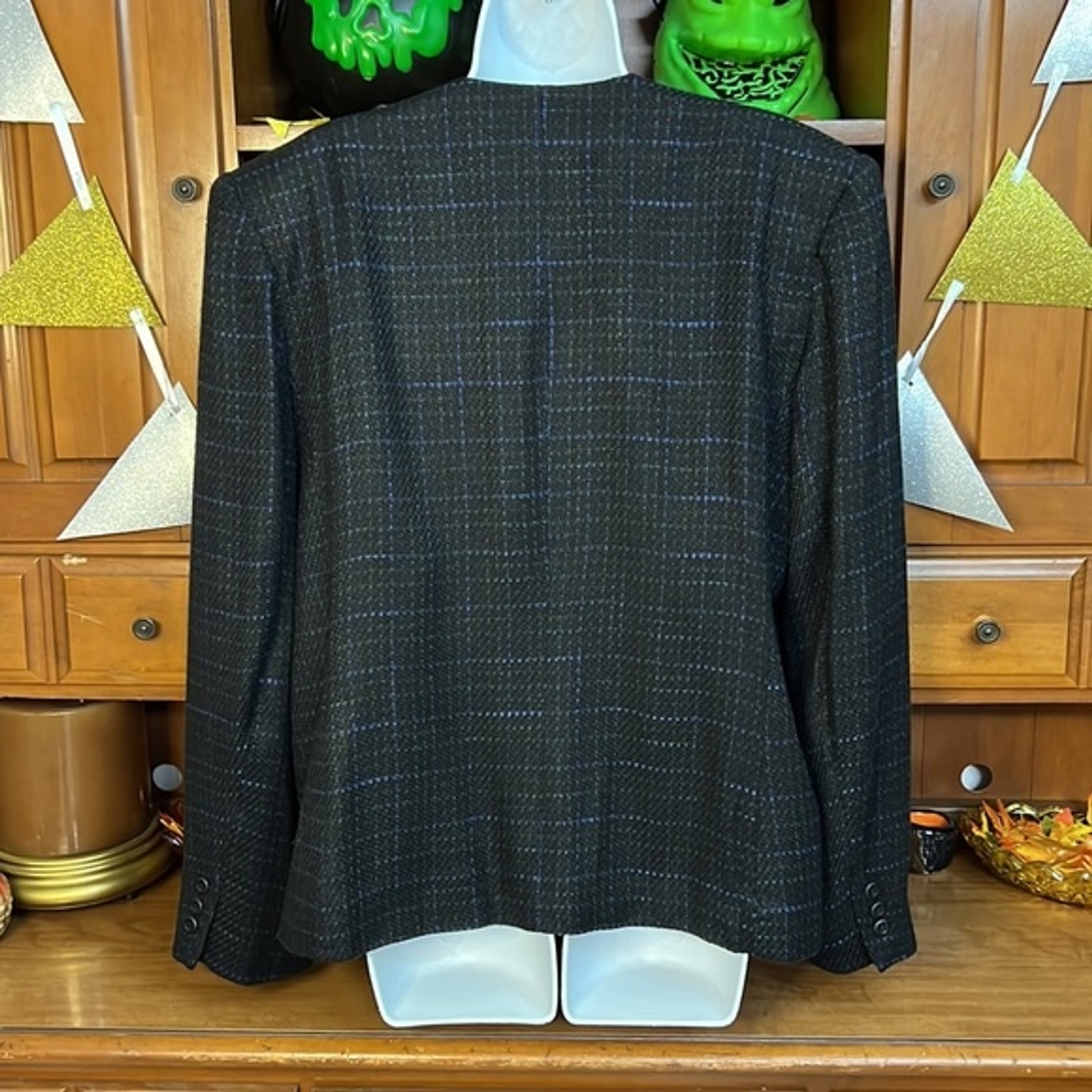 Vintage Gilmor Windowpane Plaid Blazer 16