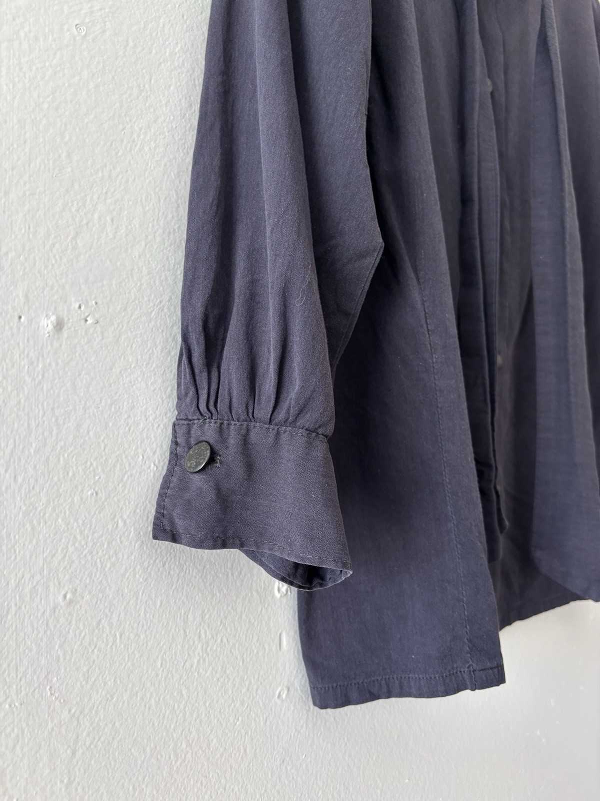 Vintage 1950s Softest Cotton Gabardine Button Down Secretary Blouse