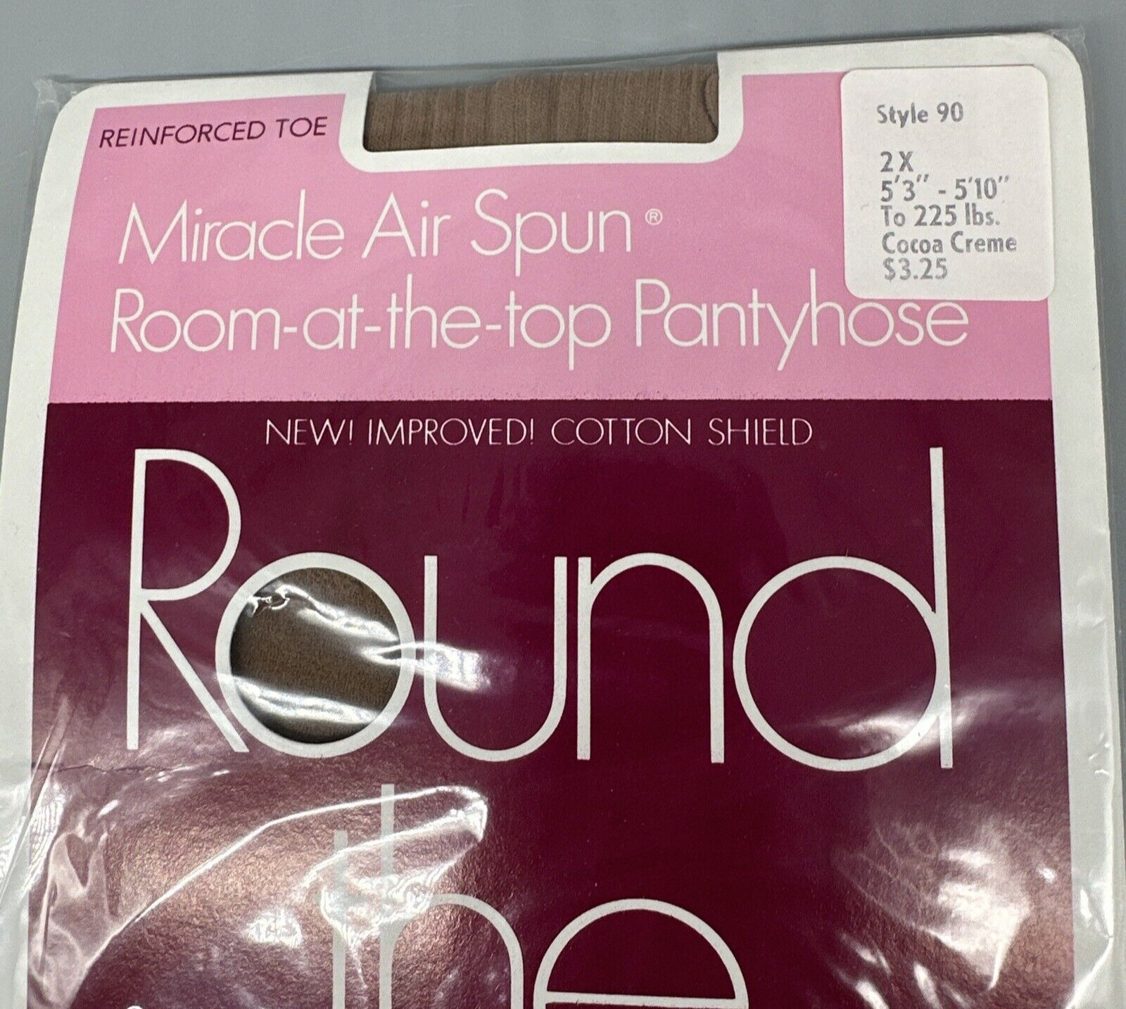 Round The Clock Vintage Pantyhose Room At The Top Size 2X Cocoa Creme