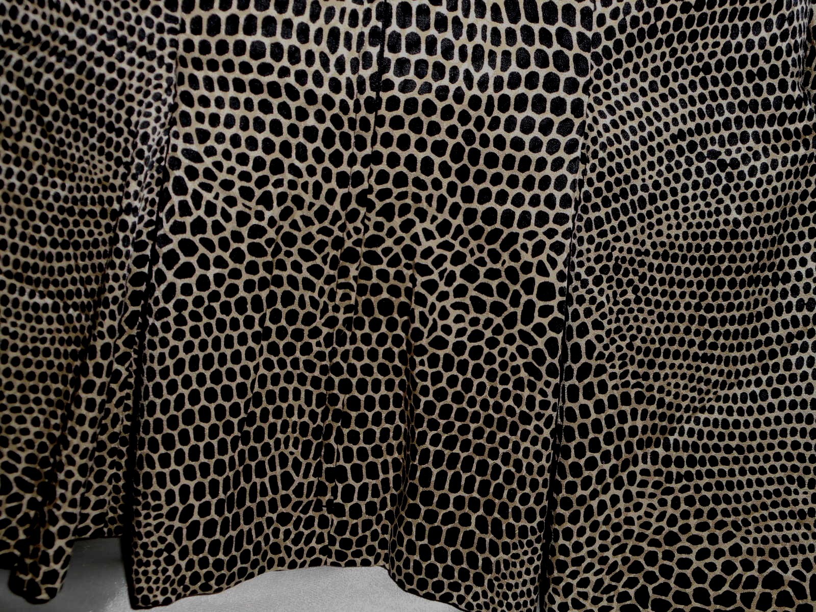 VinTage Couture Vicky Tiel Paris Silk Blouse Peplem Black White XS m/i France