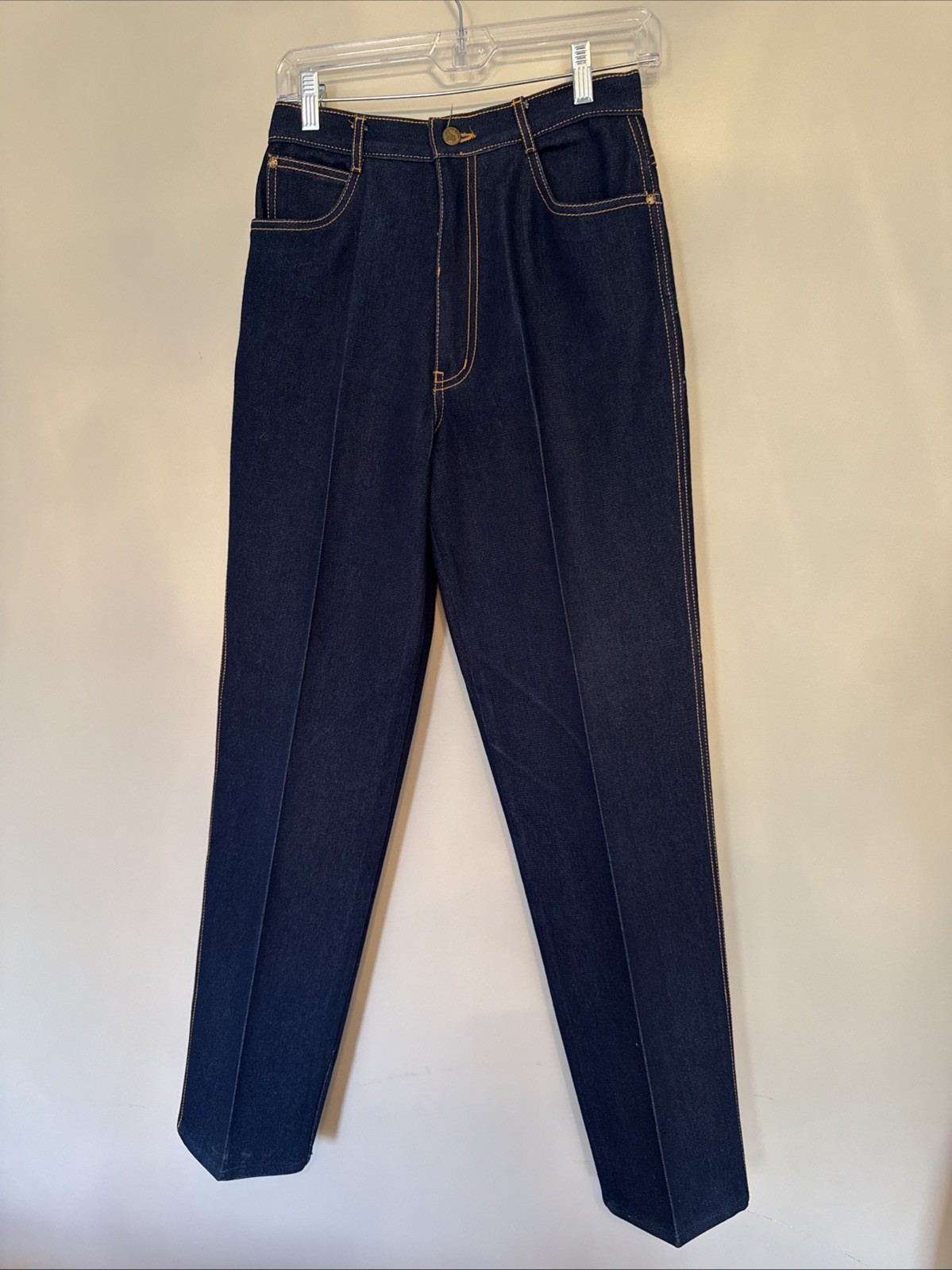 Vintage 1970’s PS Gitano High Waisted Disco Jeans Straight Leg Dark Wash 27×32