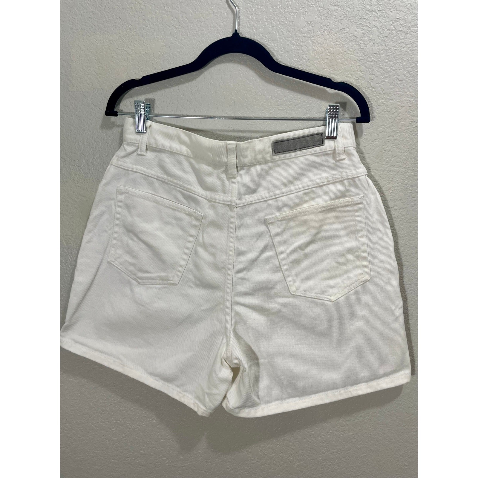Vintage 90s White Jean Shorts Women’s Size 10 Generra High-Rise Camp Classic