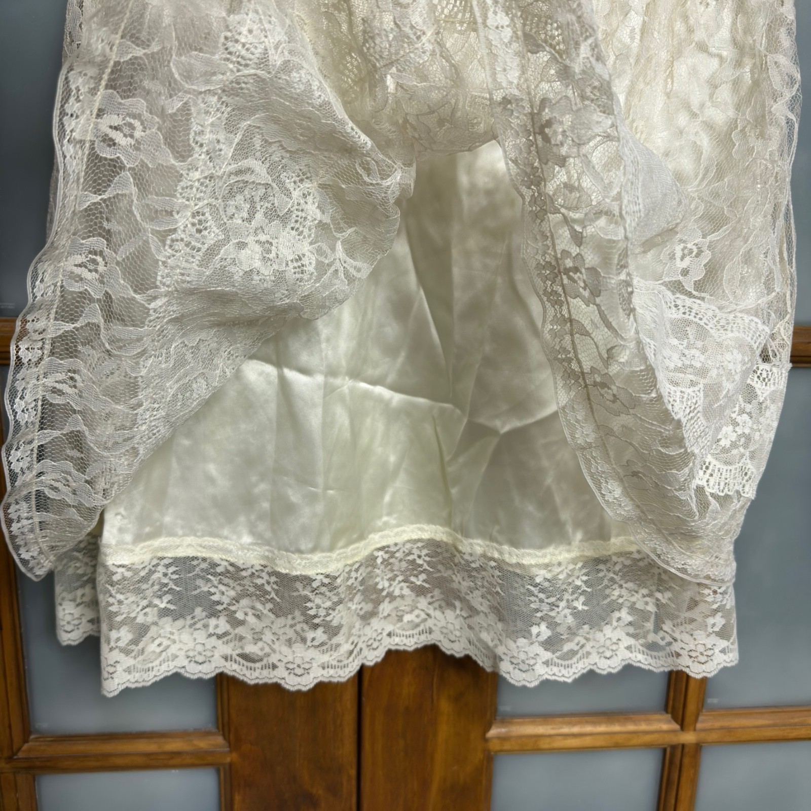 GUNNE SAX Jessica McClintock Vintage Lace Long Sleeve Dress size 14 fits 6-8