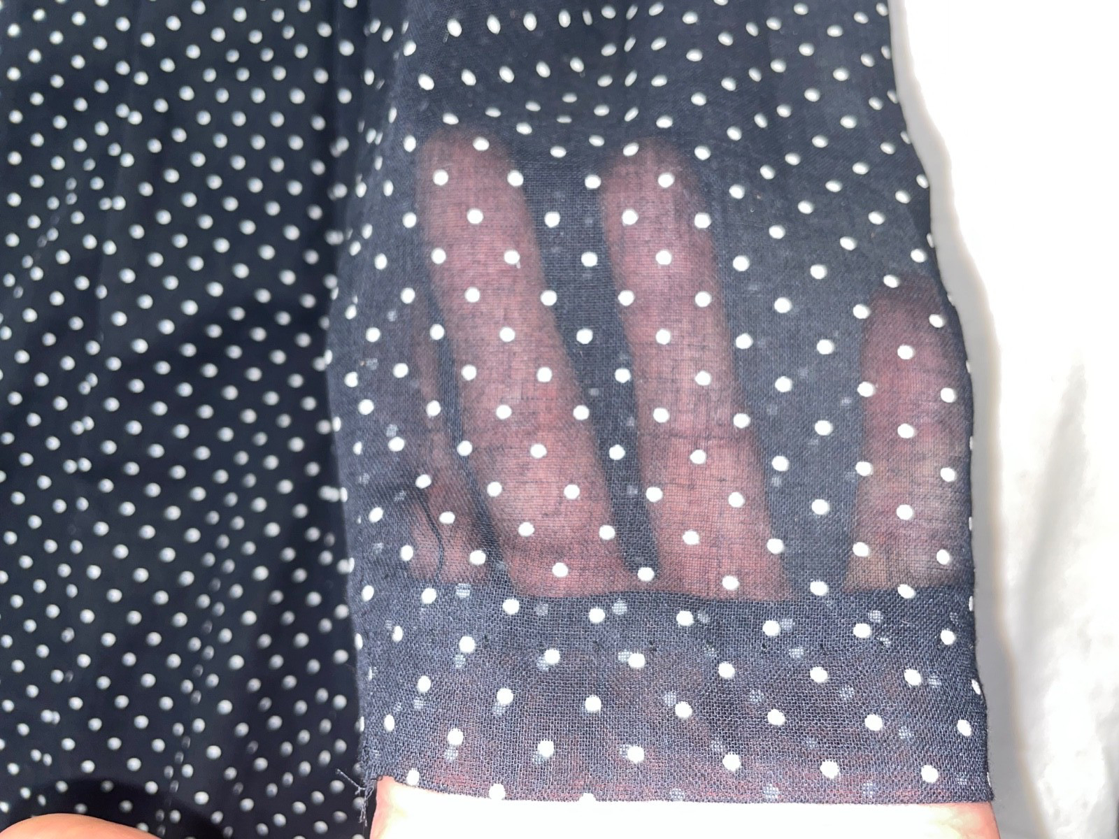 VTG 60S 70S DOES 40S WOMENS S BLACK POLKA DOT LONG HOUSE WORK DRESS