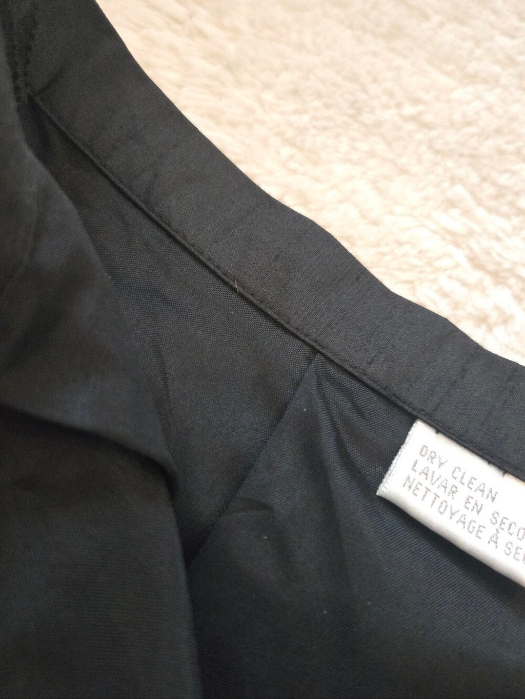 Vintage Jones New York Black 100% Silk Dupioni High-Waist Tailored Trousers, 6P