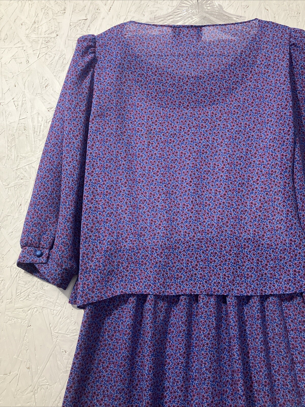 Vintage Alison Peters Purple, Pink Floral Dress Size 12
