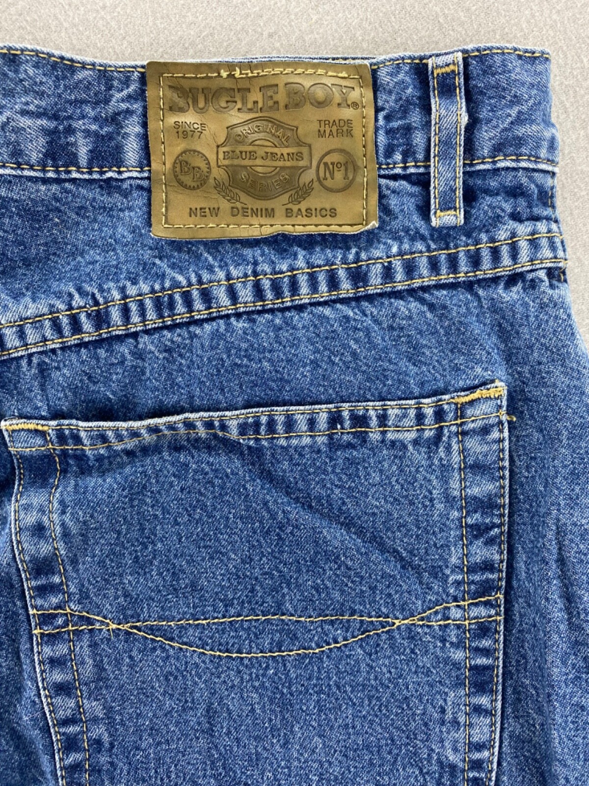 Vintage 90’s Bugle Boy Collection For Her Blue Jean Shorts Womens 14 100% Cotton