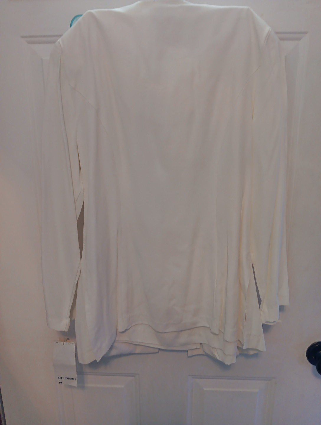 Vintage 80s Tina Barrie Size 16P 2PC Jacket & Skirt Cream Color Made in USA