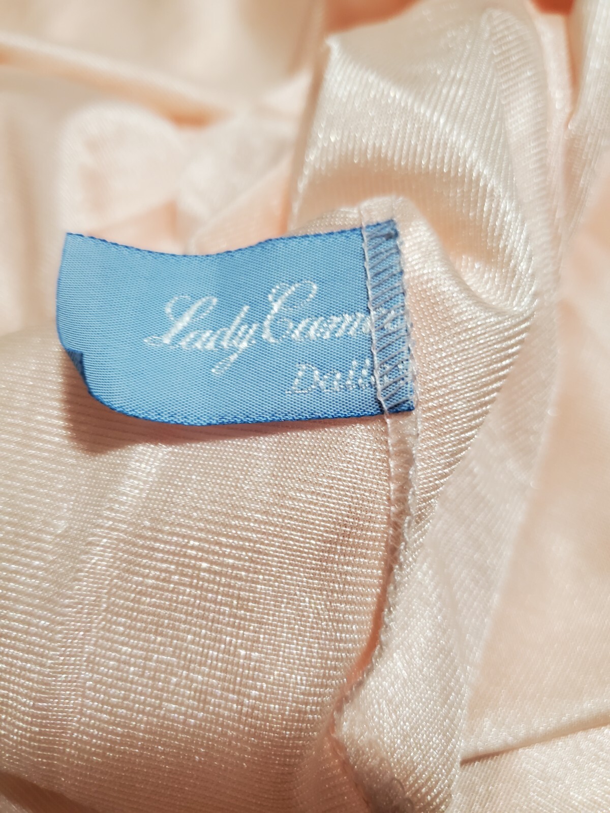 Lady Cameo Dallas Vintage Pink Nylon Lace Long Nightgown Peignoir Size Medium