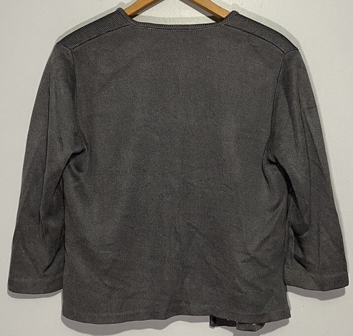 Vintage 70s Open Knit Cardigan Pinwheel Mod GoGo Grunge Indie Secretary Blouse