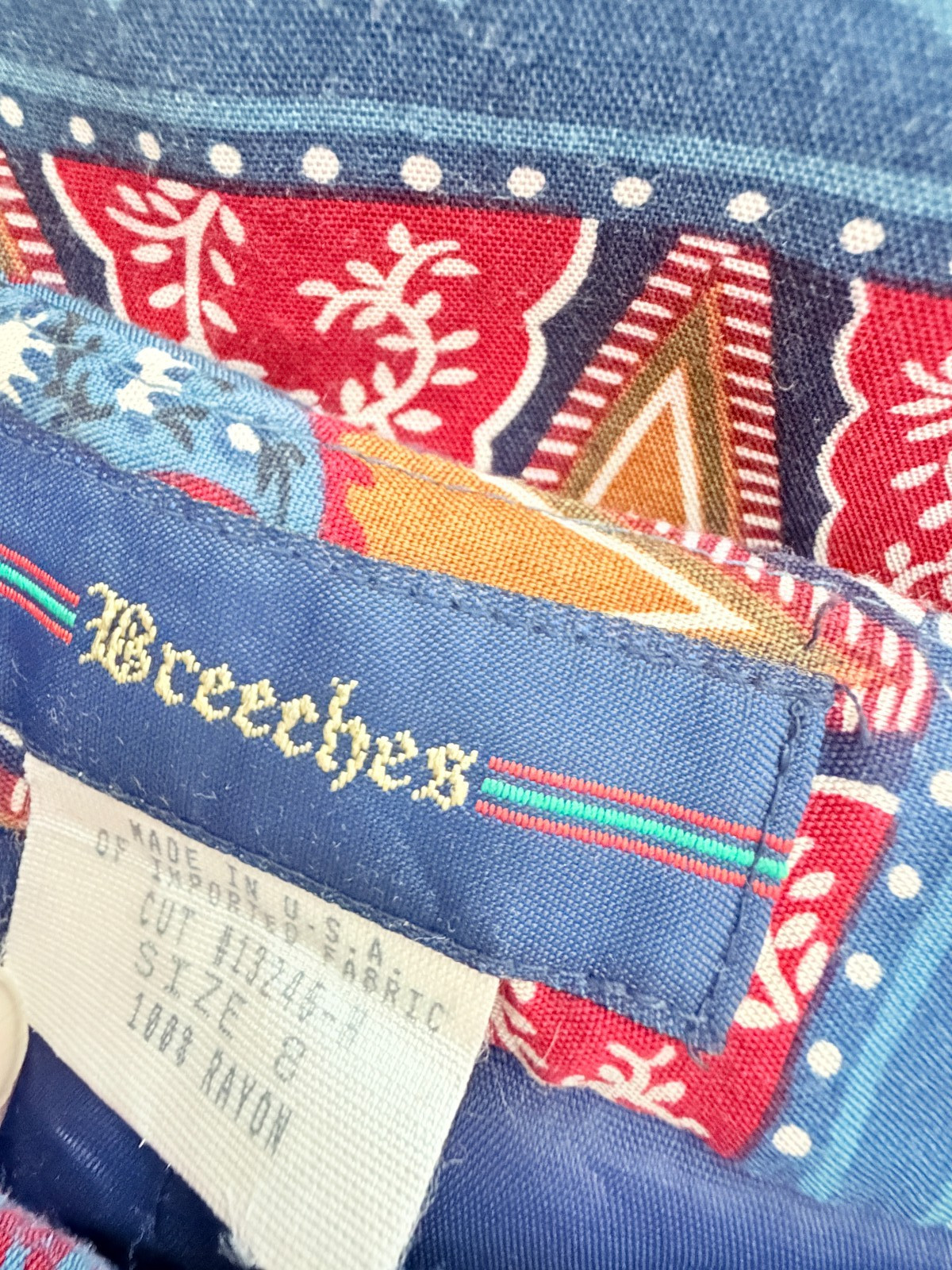 Breeches Vintage 1990’s wrap skirt lot (2) multi-color floral patterns size 8