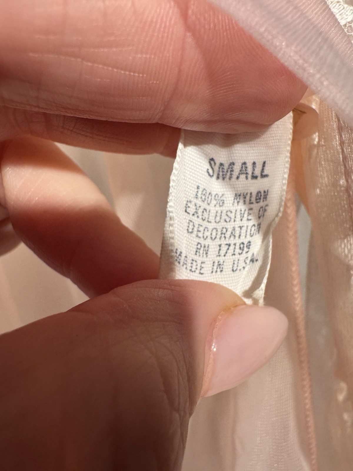 Vintage Sheer Nylon Chiffon Robe Babydoll Pink Lace Sz S Peignoir Sabrina