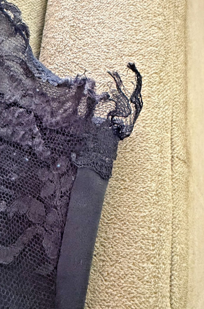 Amazing Vintage Artemis Black Full Slip, Size 38-40 Tall, All-Lace Bust!
