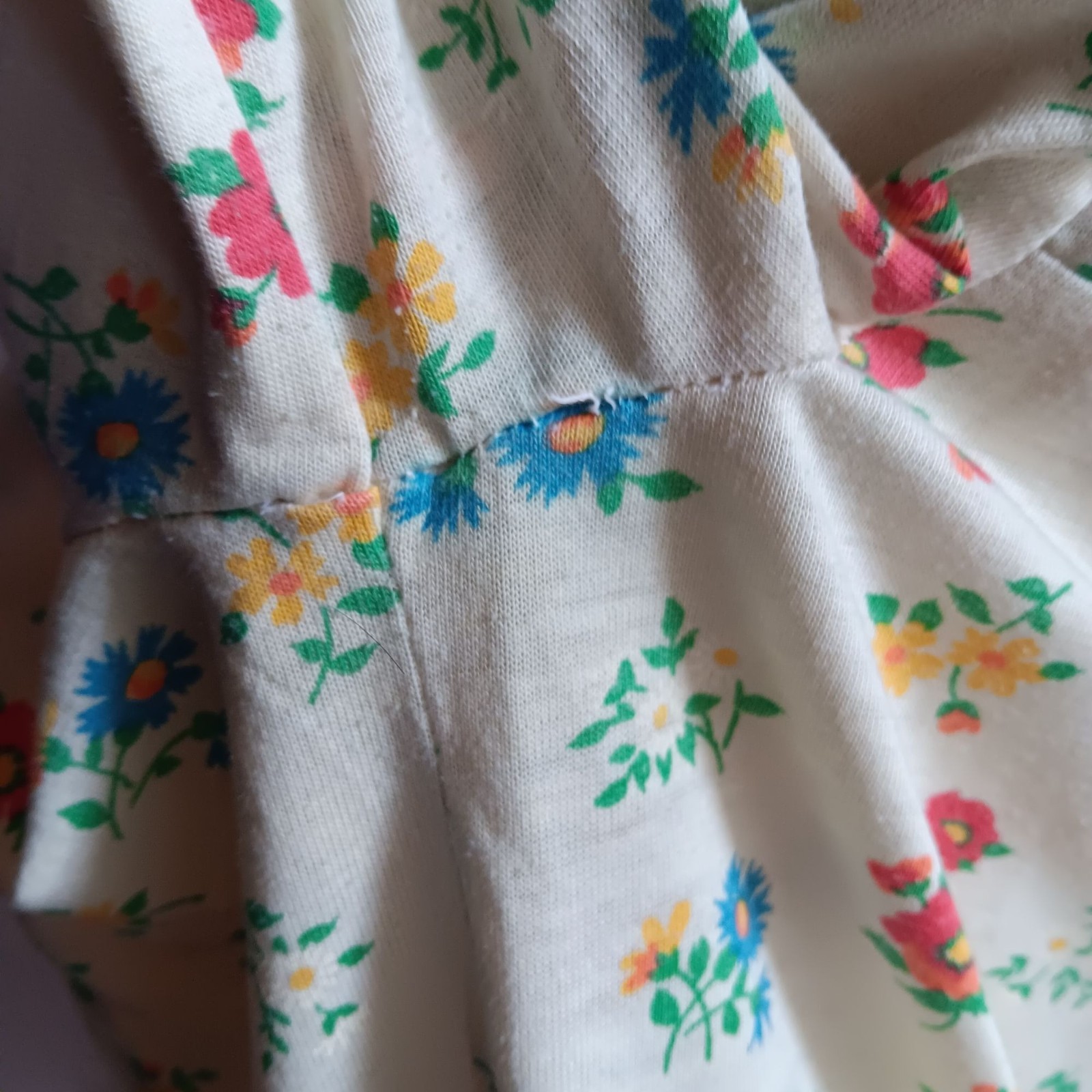 Womens Medium Vtg 70’s Peasant Top Blouse Floral Button-Down Hippie Groovy Mom