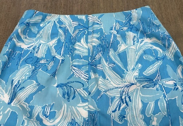 Vintage 1970’s The Lilly Pulitzer Sportswear Summer Palm Beach Blue Skirt Small