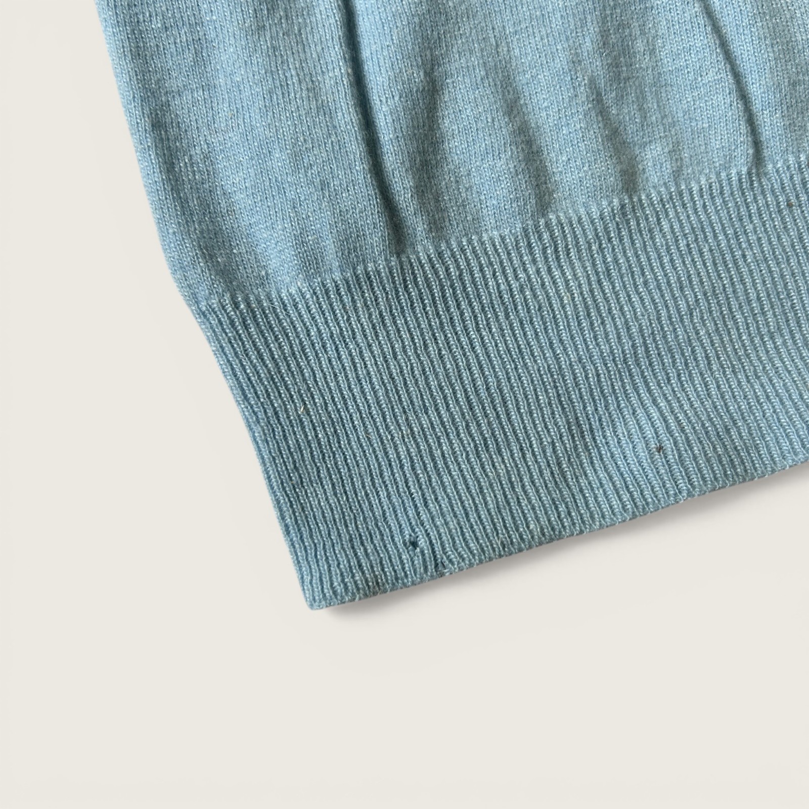 Vintage Cashmere Twin Set Cardigan + Sweater DBA by Theodore Blue Peach