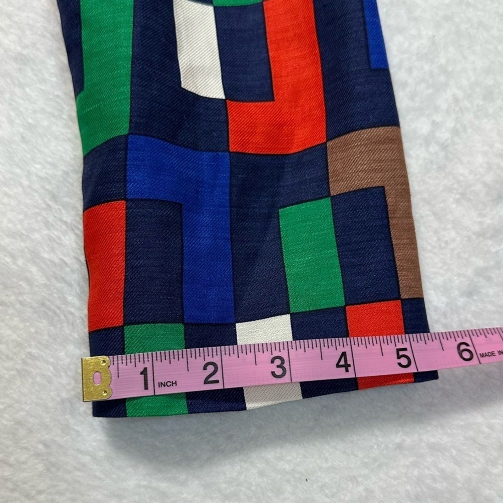 Milly of New York Silk Blend Colorful Block Pattern Trench Coat/Dress Size 4