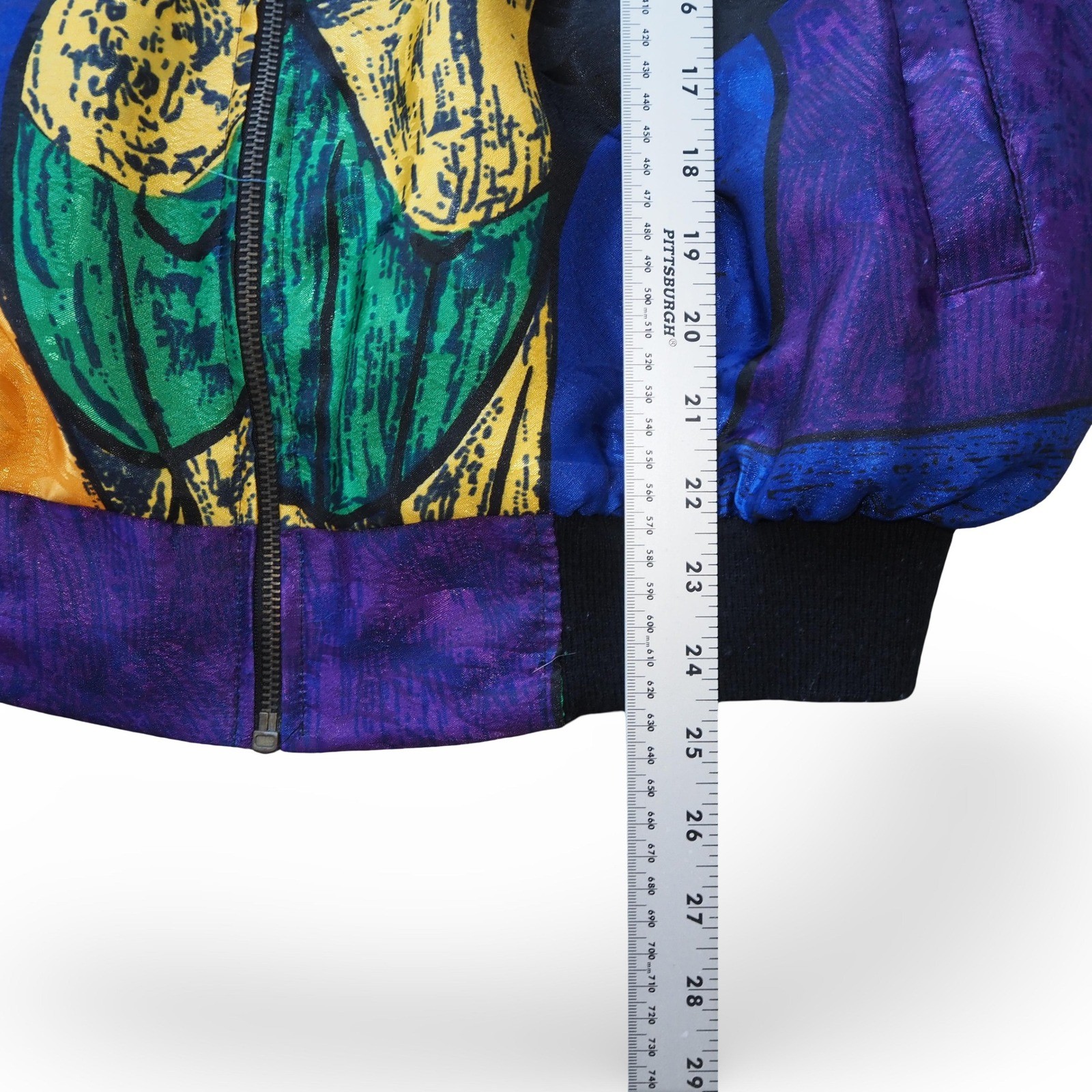 Vintage Nicole J Farah Picasso Face Art Bomber Jacket Women’s L-XL Purple