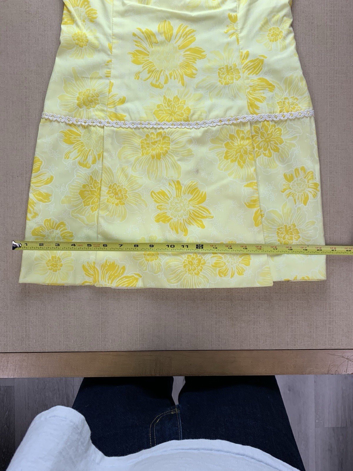 Vintage 1970s NWT Springmaid Yellow Floral High Neck Mini Sundress Size 8