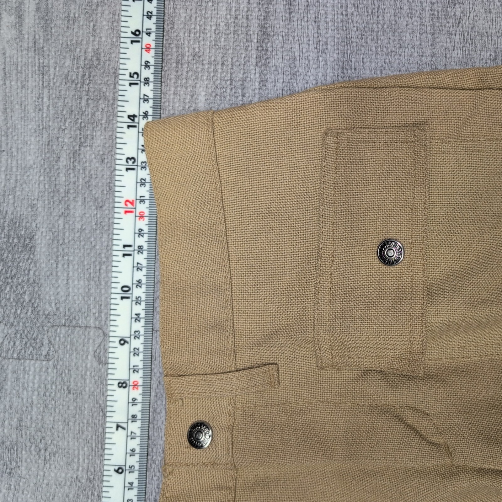 Levi’s For Gals Sta-Prest Cotton Canvas Slacks 28×32 Big E Bush Pants Bellbottom