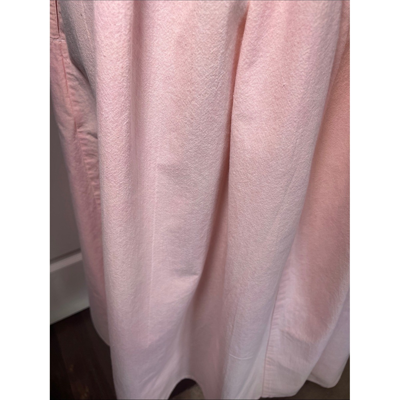 Vintage 80s Cottagecore Pastel Pink White Button Midi Skirt Koret City Blues 10