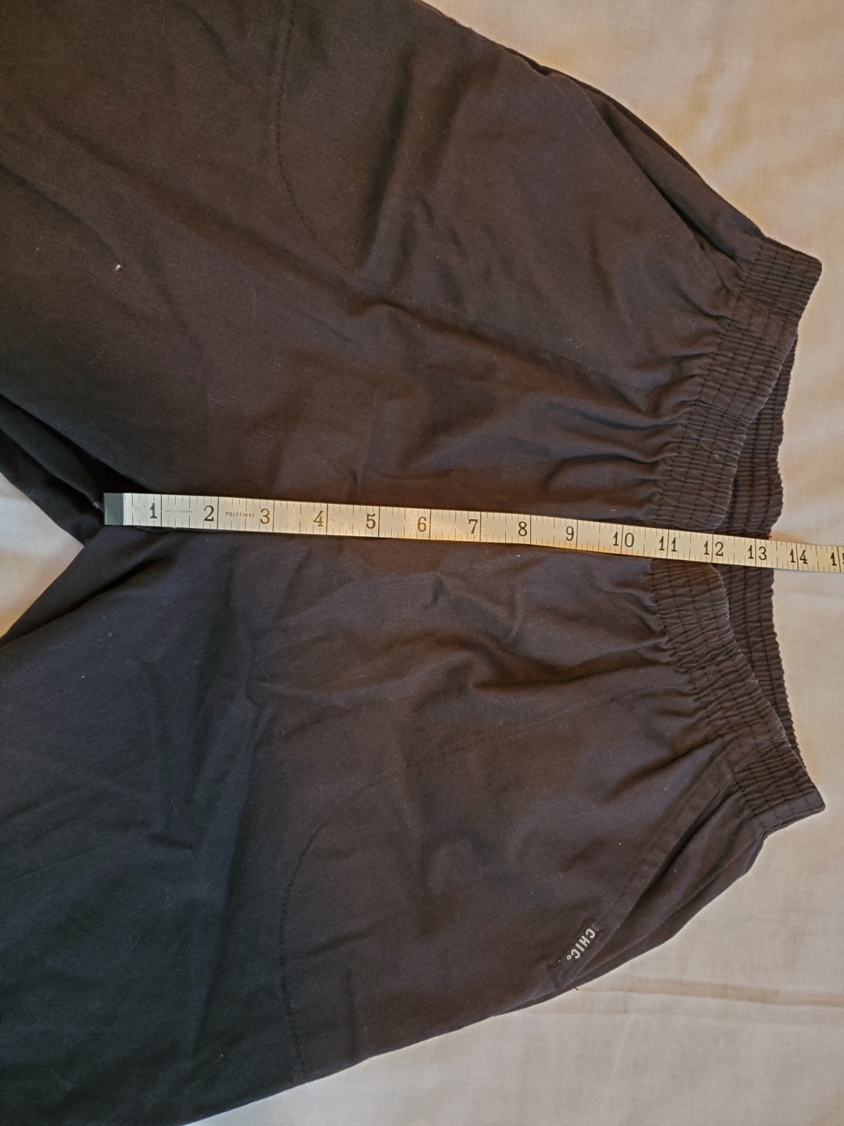 Vintage Chic Pants Womens 14 PETITE Black Pull On Elastic Waist Straight Casual