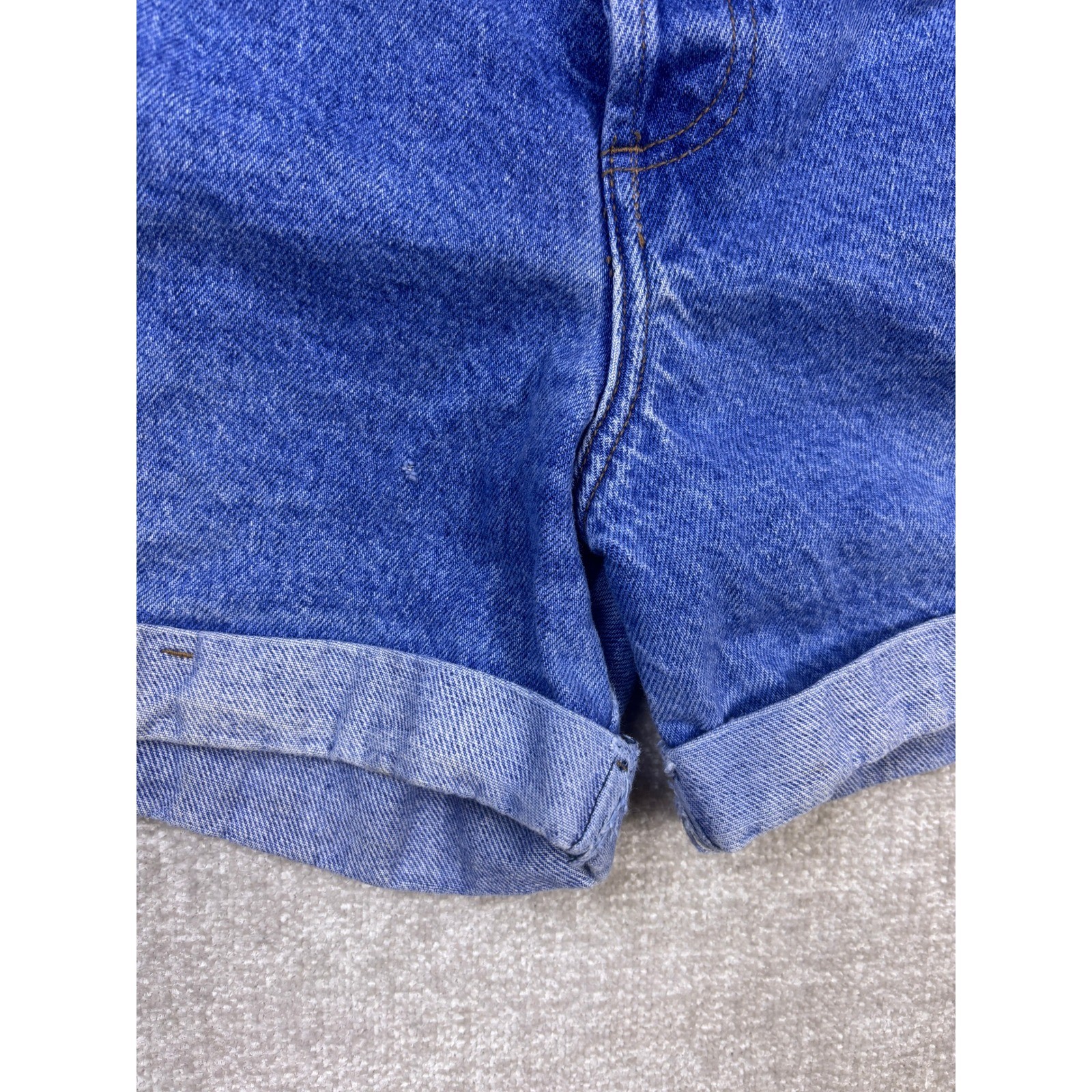 Vintage Guess Georges Marciano Denim Shorts Blue High Waist Button Fly Size 31