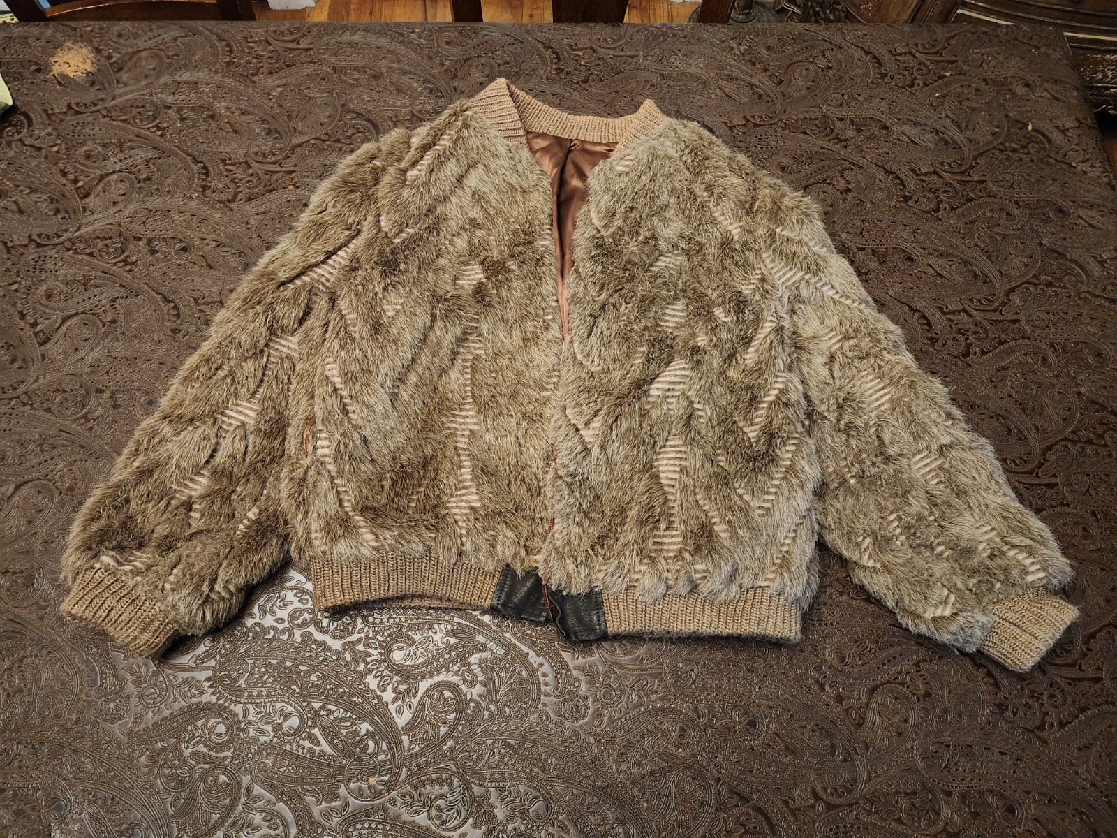 Vintage Faux Fur Coat. Mar-Del by Rice. No Size Stated. Mesuresments In Photos.