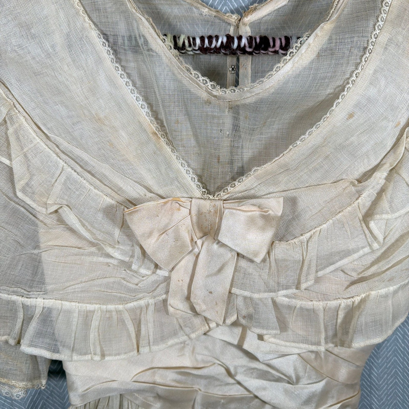 Vintage 1920s Net Wedding Dress