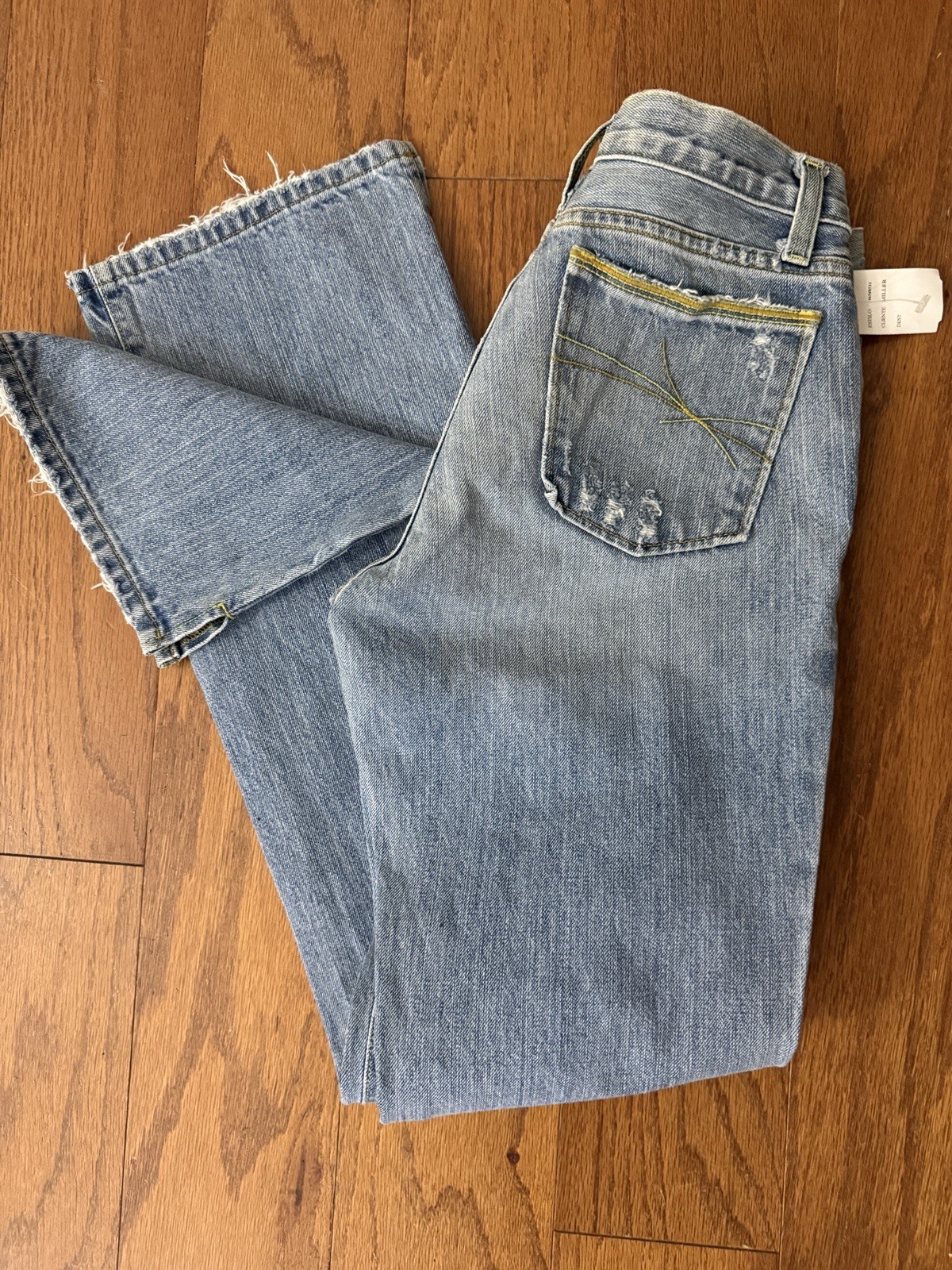 Cruel Girl Women’s Low Rise Slim Straight Jeans Light Wash Distressed Blue