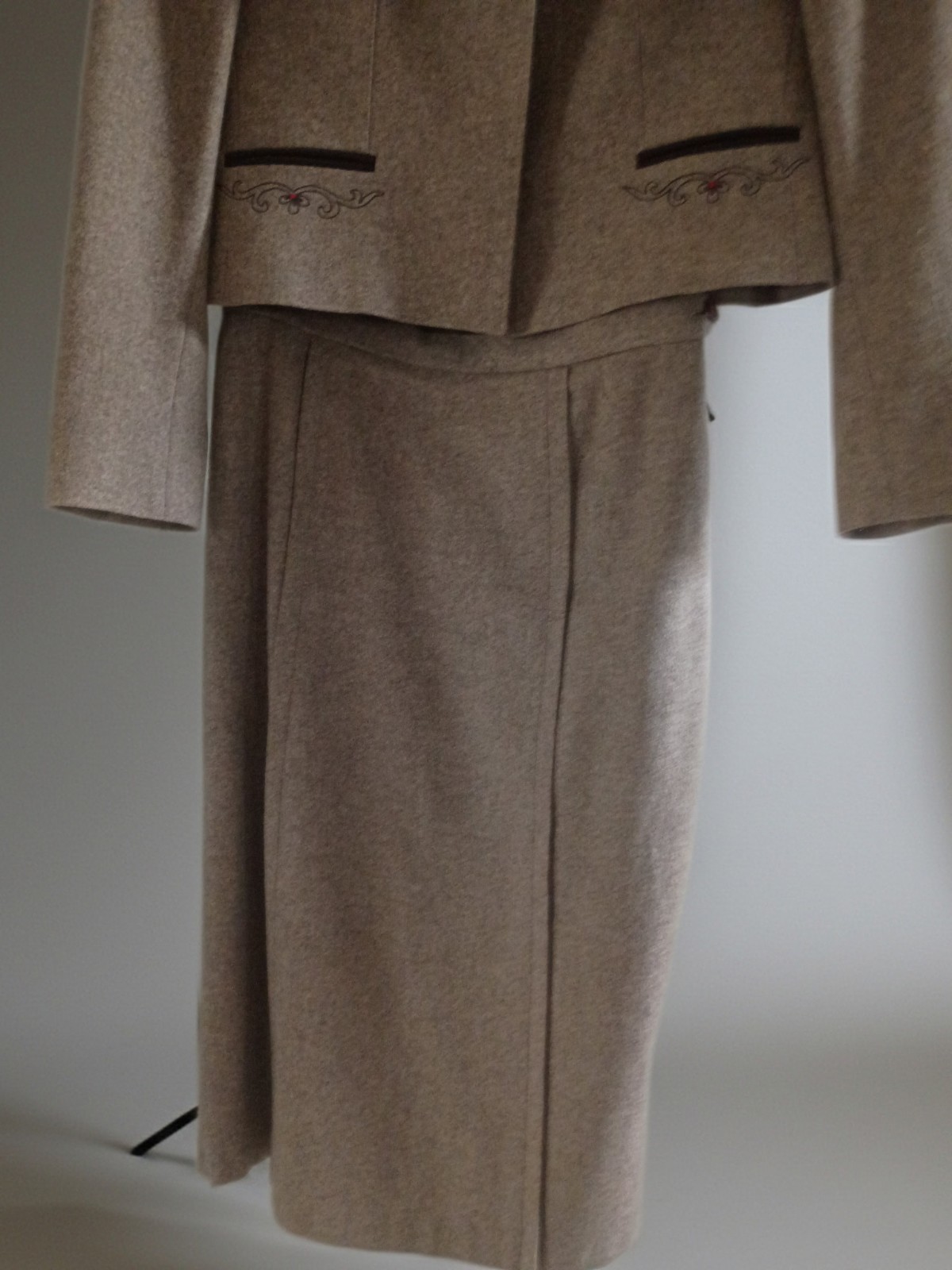 Vintage SCHILDMANN Austrian Trachten Suit | Embroidered Loden Boiled Wool W/ Sm