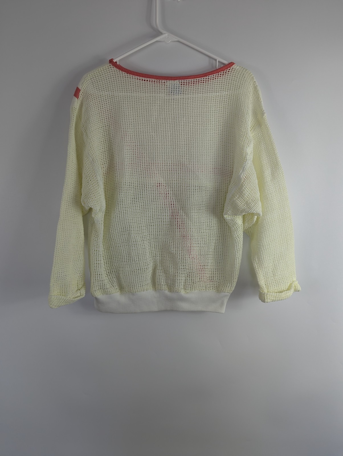 VTG 80s Mesh Sweater Top Bay Club by Catalina Coastal Beach California Nautical