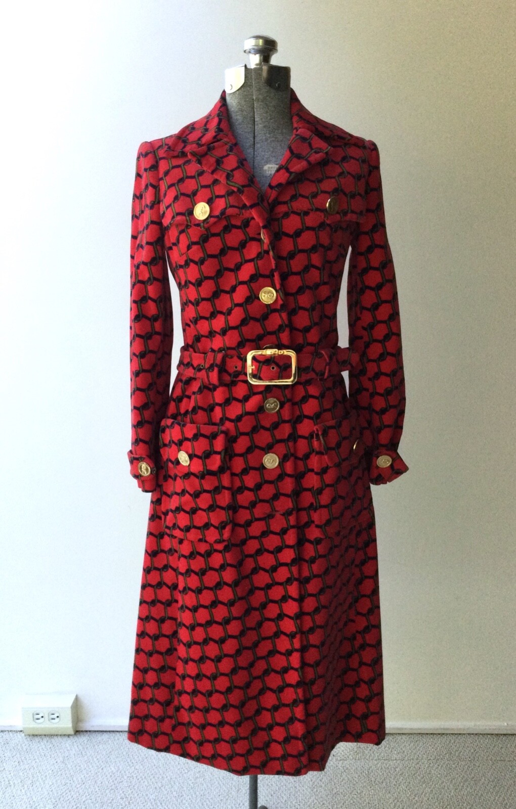 Vintage 1970’s Roberta di Camerino Trompe L’Oeil Velvet Coat