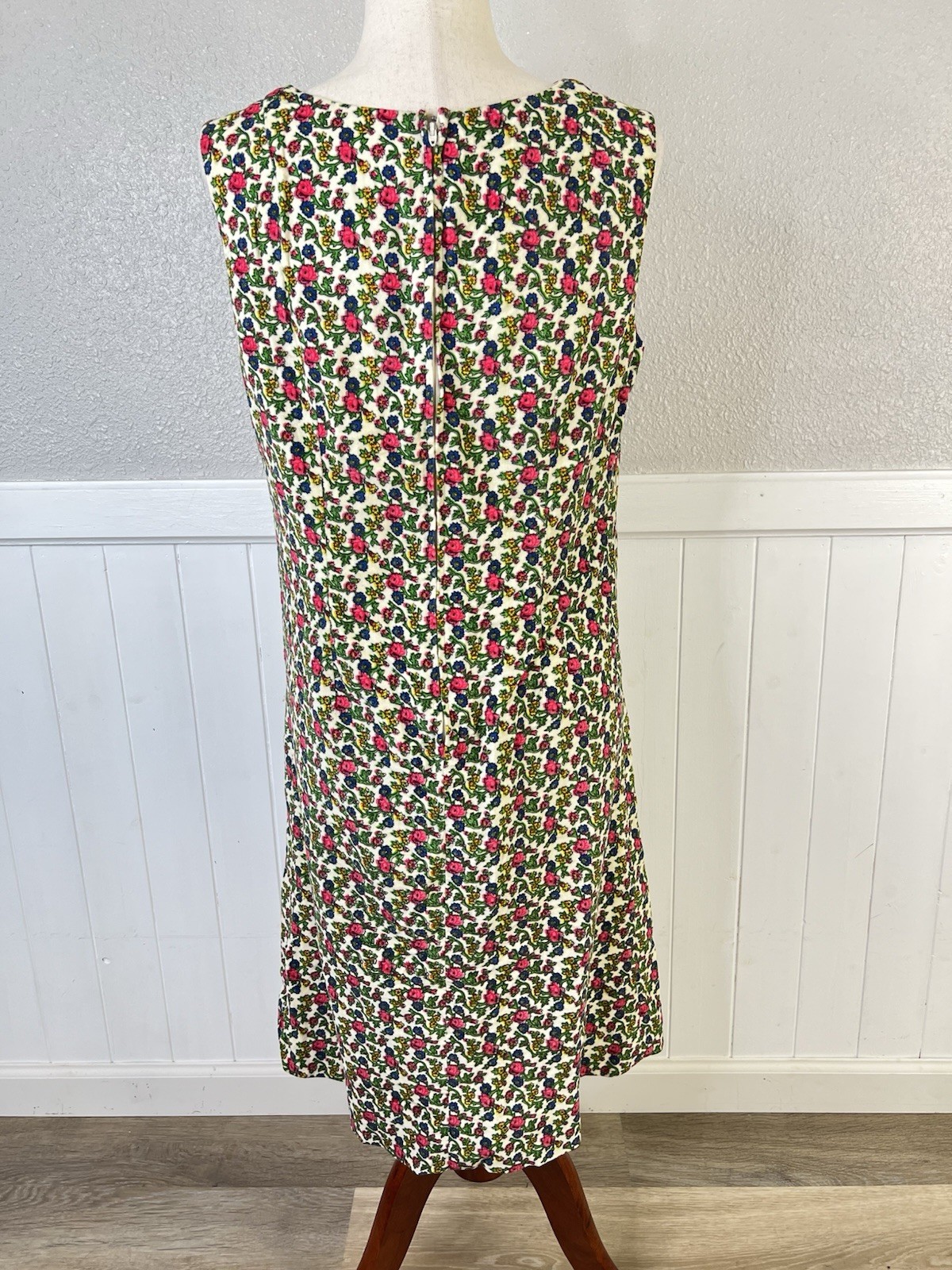 Vtg 70’s Floral Mod Jantzen Dress Womens Size 14 Colorful Sheath Retro Gogo 60s