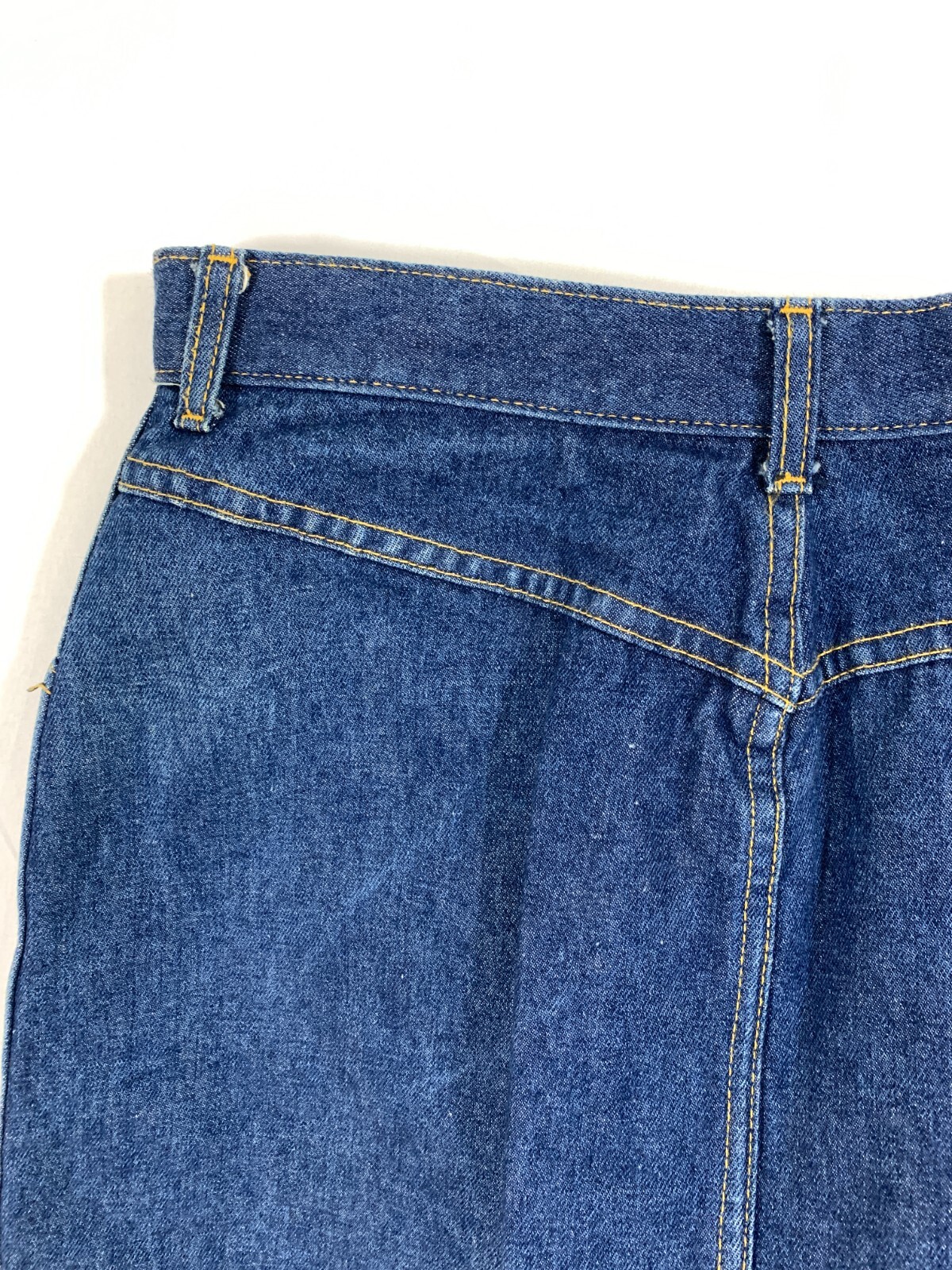 Vintage 80s CHERYL TIEGS Jeans Denim Midi Skirt Missy 14 (28″ Waist)