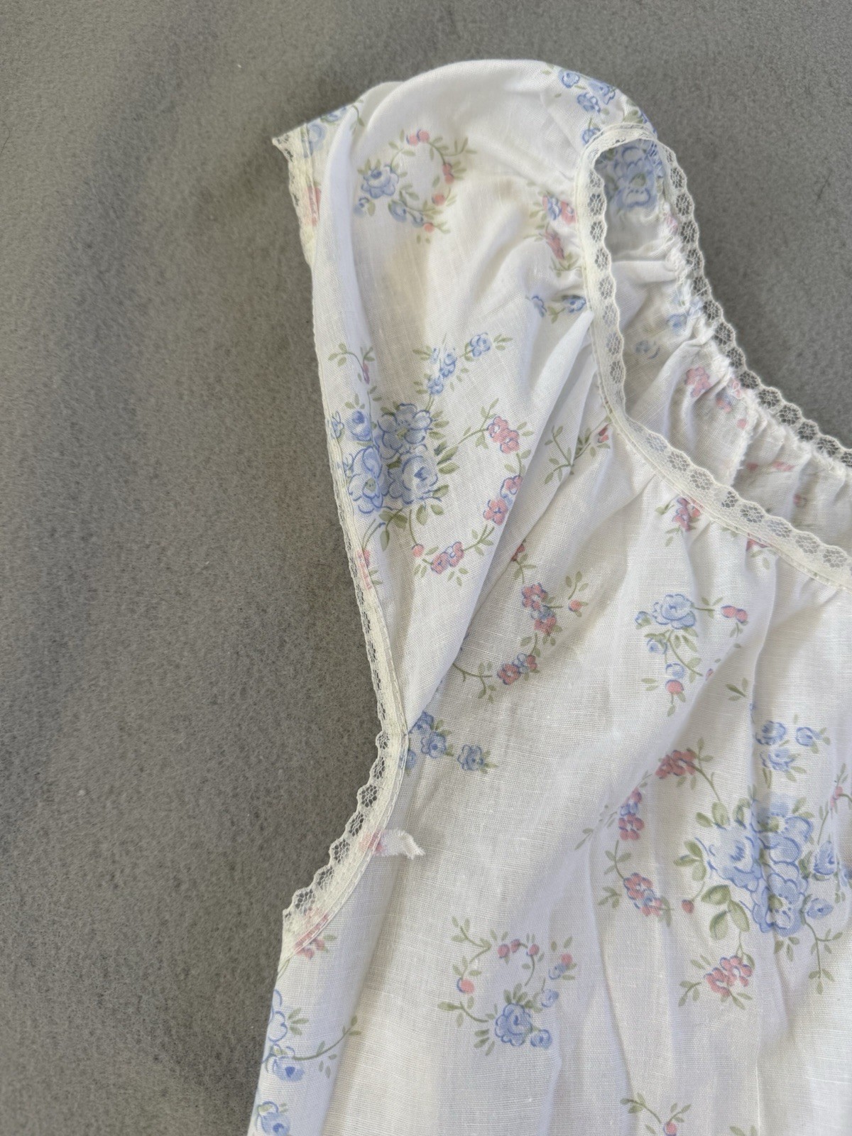 GLENCRAFT LINGERIE VTG Grannycore White Floral Lace Nightgown Sleeveless Dress S