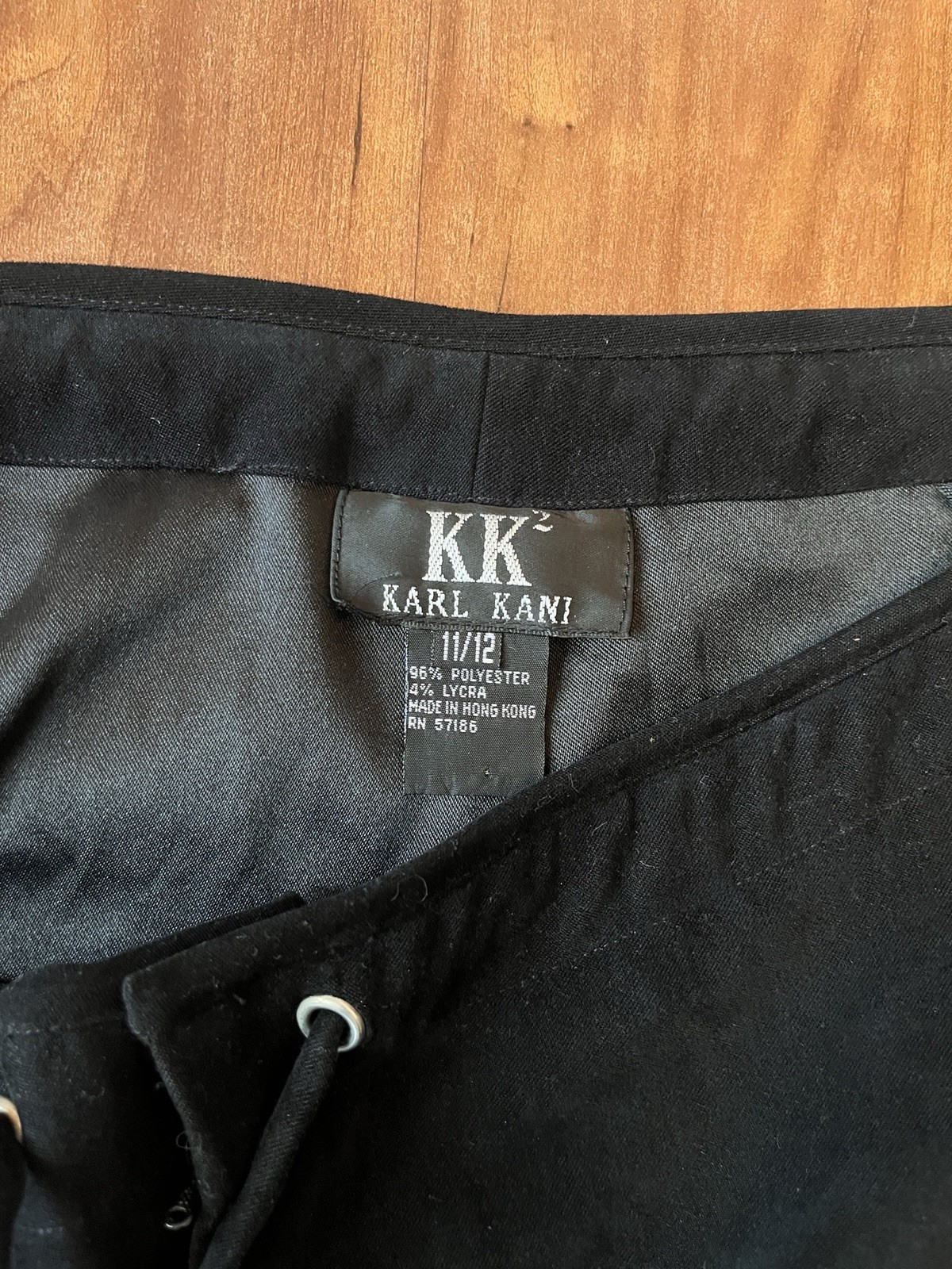 Karl Kani Vintage 90’s KK2 Women’s Velvet Drawstring Pants Samurai 11/12 Black