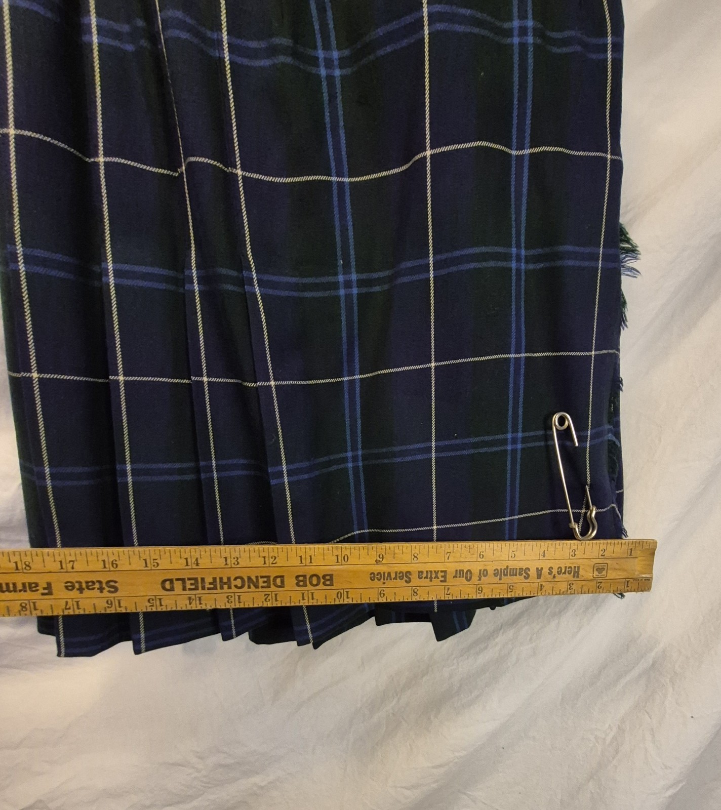 Florence Walsh Vest And Skirt Green Plaid Vintage Small Medium 1970s Schoolgirl