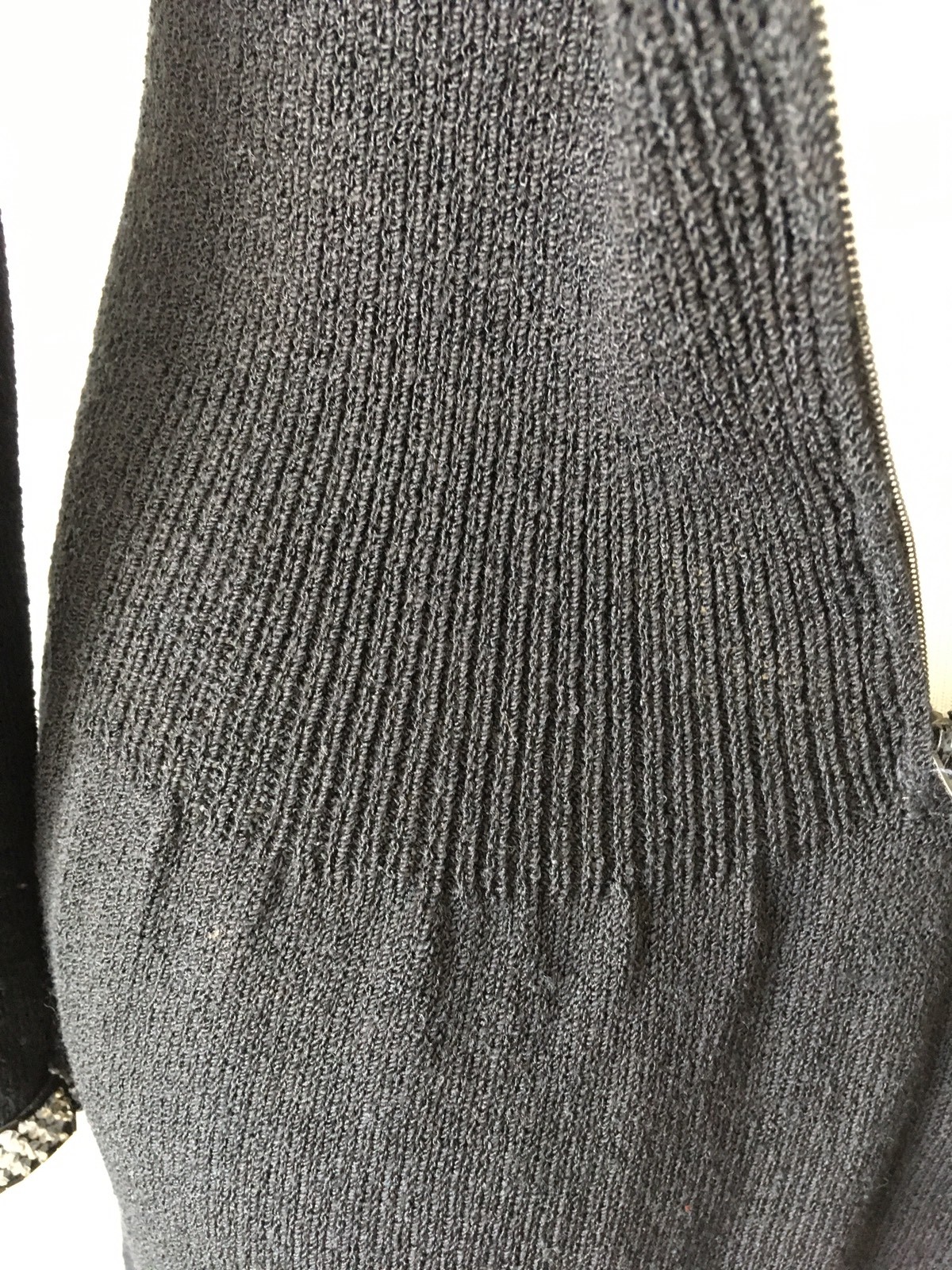 Vintage 70s DON SAYRES Knit black Dress Sequins Bow Bib S/M