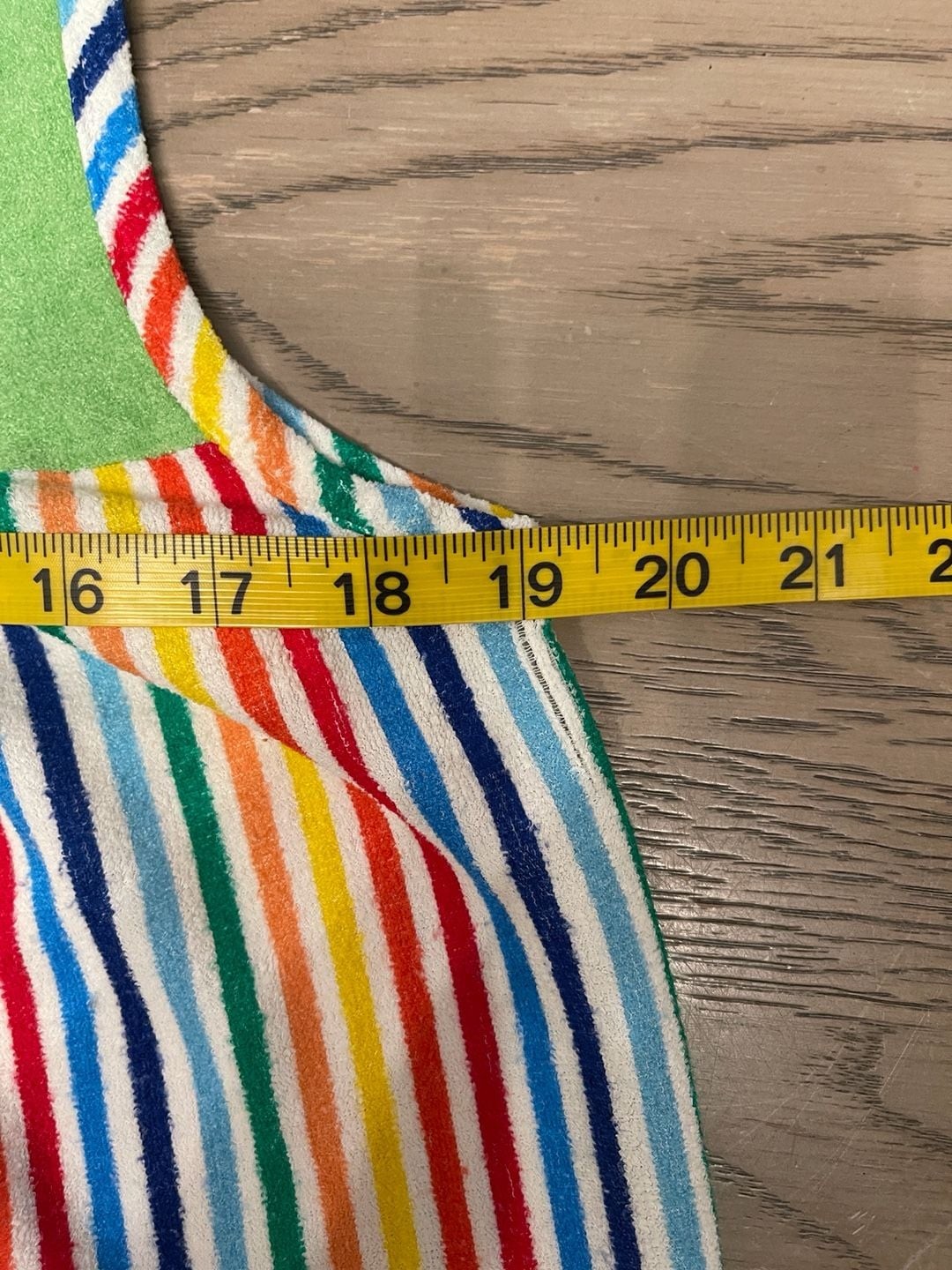 Vintage 1970s Rainbow Striped Terry Cloth Cover-up Dress House Dress