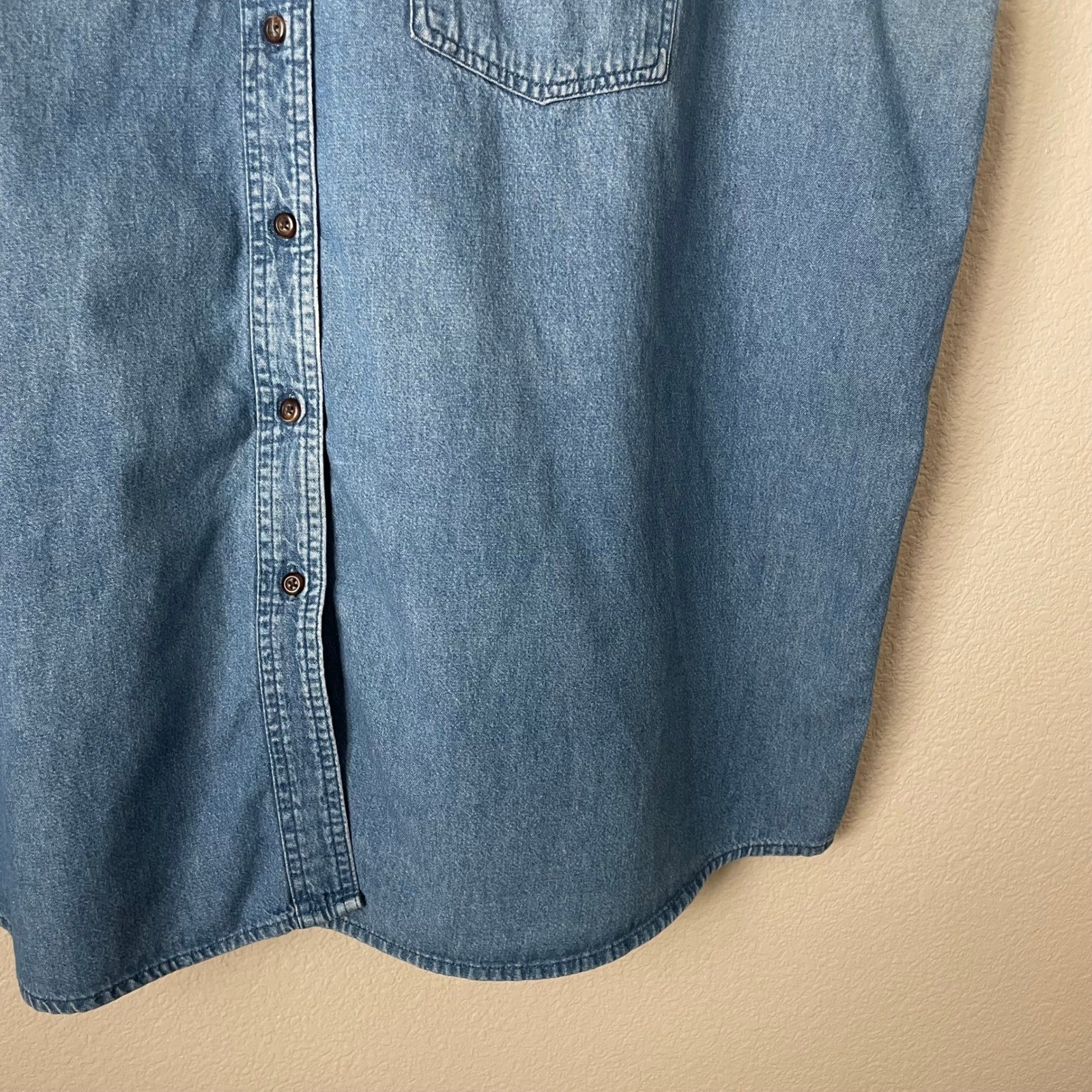 Vintage Looney Tunes Taz Denim Vest Button Down Sleeveless Plus 26/28W Blue Y2K