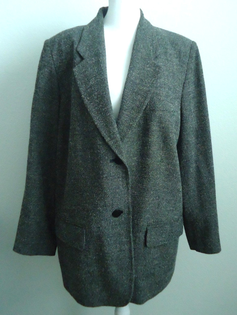 RARE Vtg 80s CLASSIQUES ENTIER Japan Fashion Hause SANYO Women’s Gray Blazer 16W