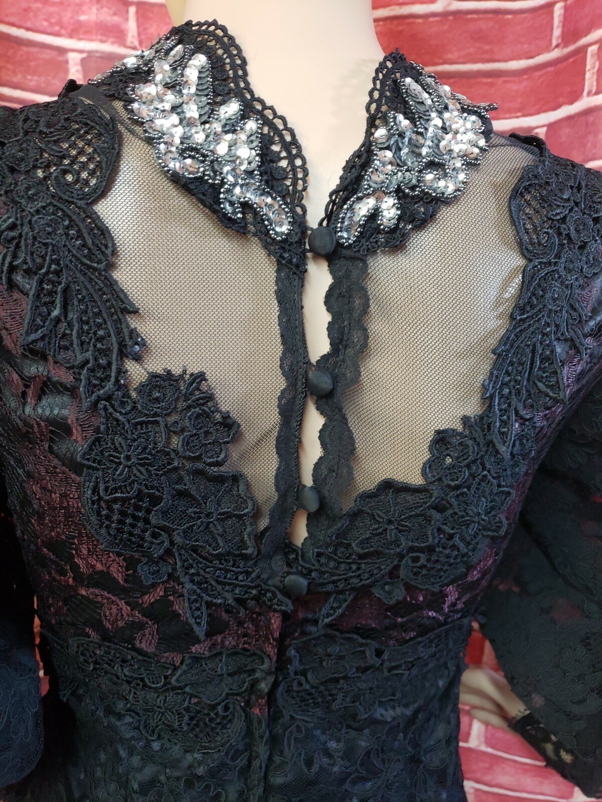 The Young Quinlan Co VTG Minneapolis ARTWEAR Edwardian COLLECTIBLE Dress XS?#CB3
