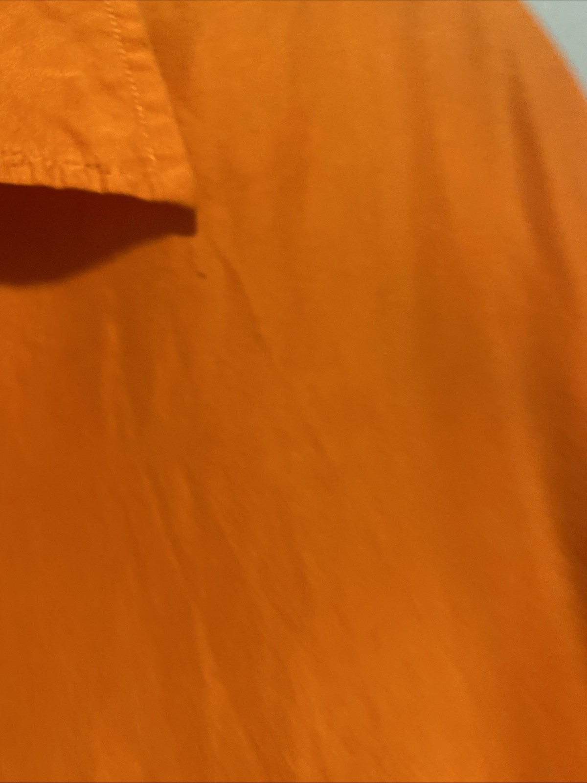 Vtg 100% Silk Blouse Orange Compagnie Internationale Express Boxy Button Up XS